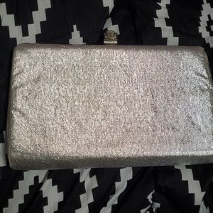 Silver clutch purse